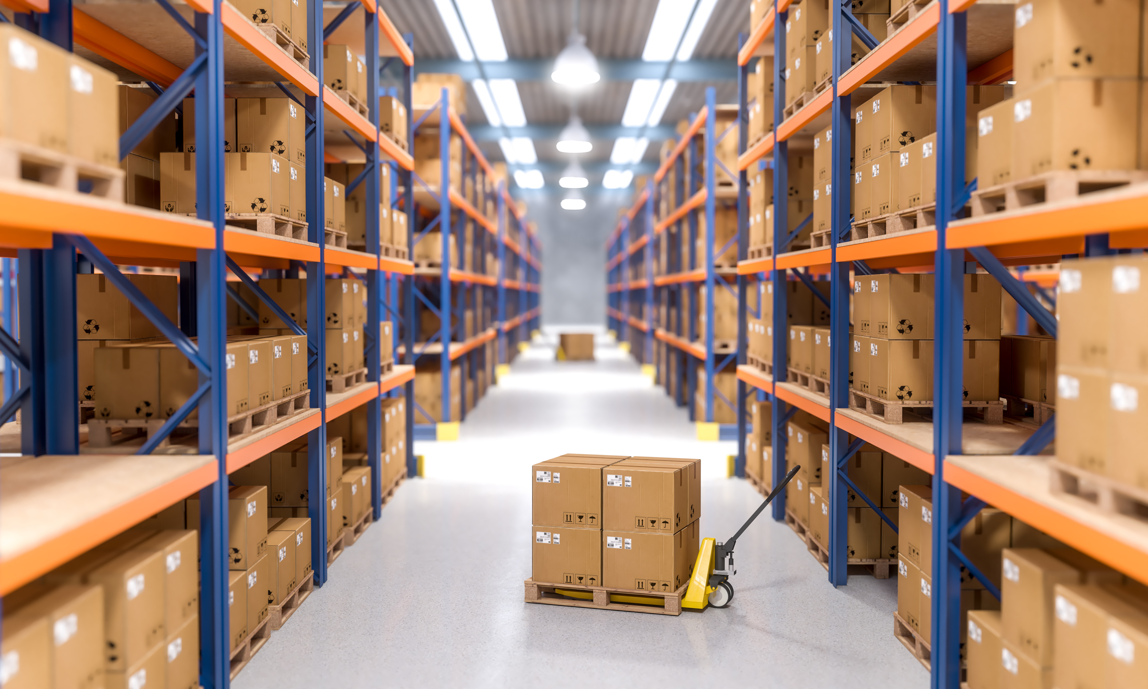 classic warehouse with pallet
