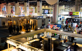 busy tradeshow floor